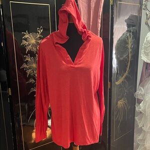 Marika Vibrant Red Hooded Sweatshirt